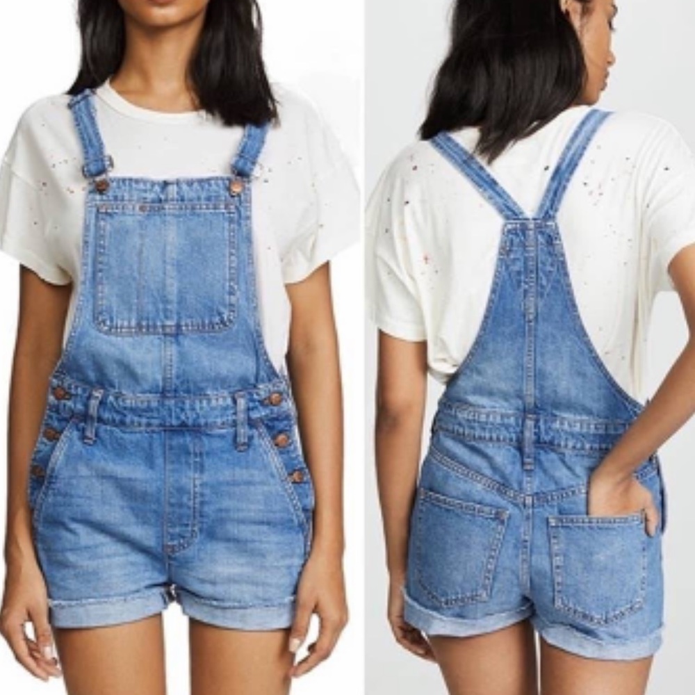Madewell Adirondack Denim Shortall Dawkins Wash Size XXS.